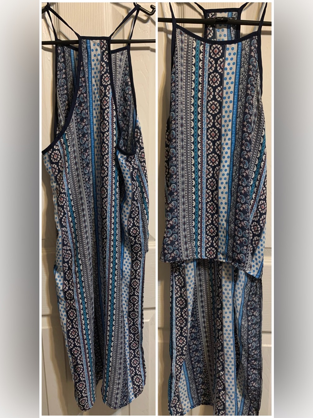 Blue Patterned blouse